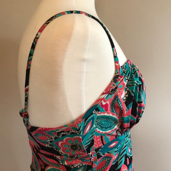 Aqua Green Tankini Swim Top - Picture 5 of 8